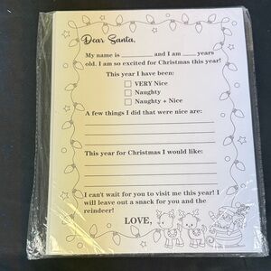 Color your own letter to Santa class Dear Santa black and white letter for kids